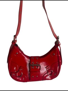 Red Patent Leather Shoulder Bag - Women Bags